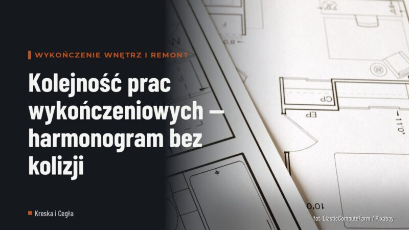 Kolejność prac wykończeniowych — harmonogram bez kolizji