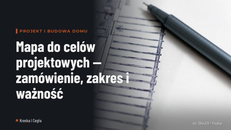 Mapa do celów projektowych — zamówienie, zakres i ważność